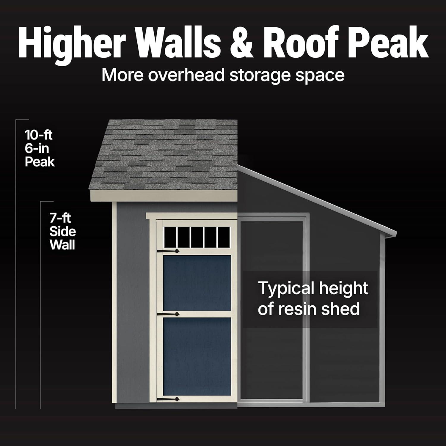 Handy Home Products Beachwood 8 ft. x 12 ft. Wood Storage Shed