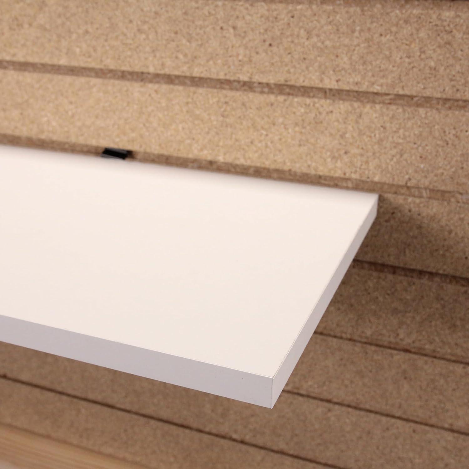 SSWBasics Laminated White Melamine Shelf Contemporary 12” x 36” x Single-Tier Minimalist