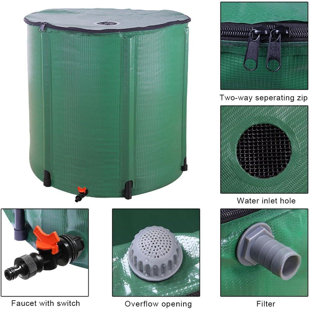 Winado Rain Barrel Patio Water Storage Barrel 200 Gallon Green