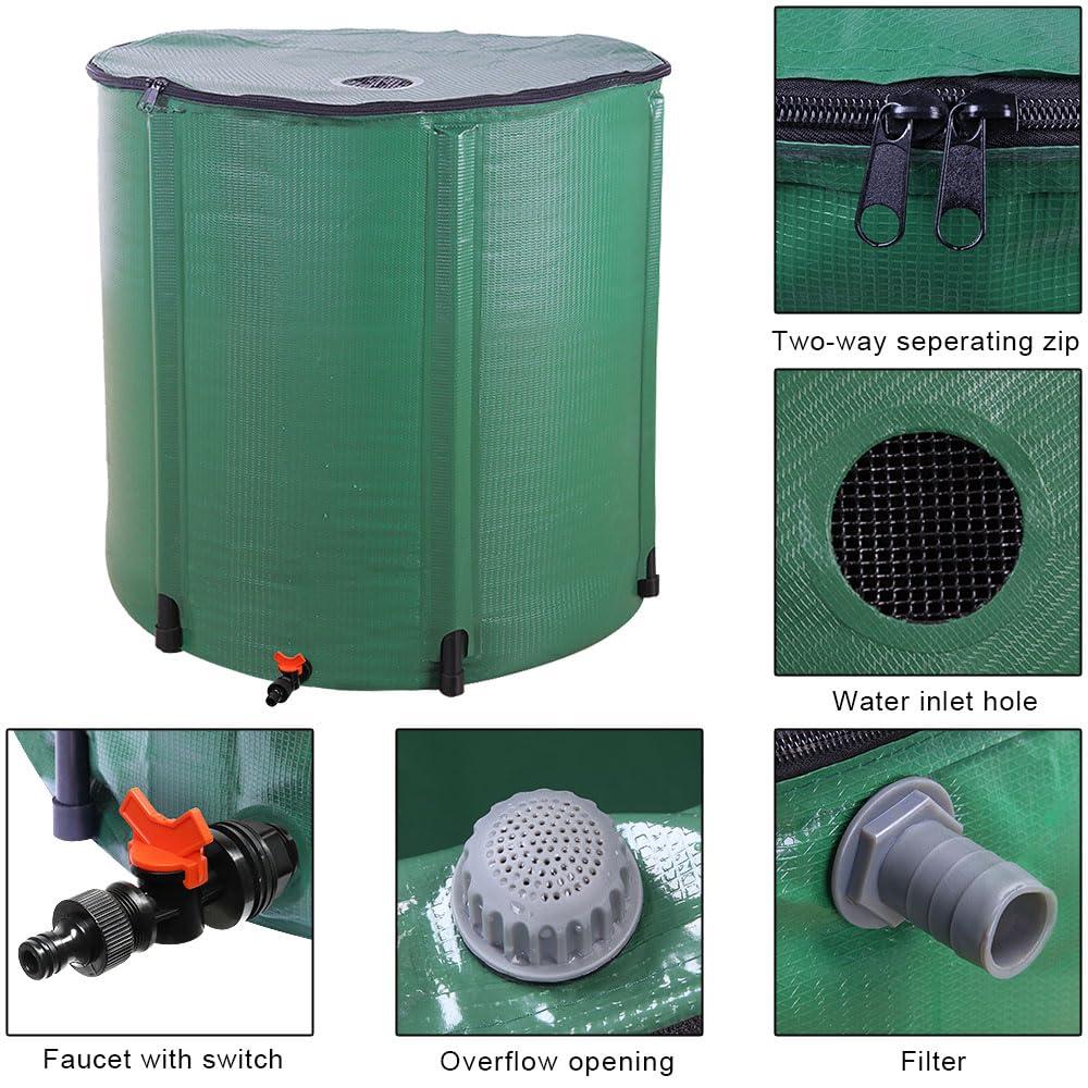 Winado Rain Barrel Patio Water Storage Barrel 200 Gallon Green