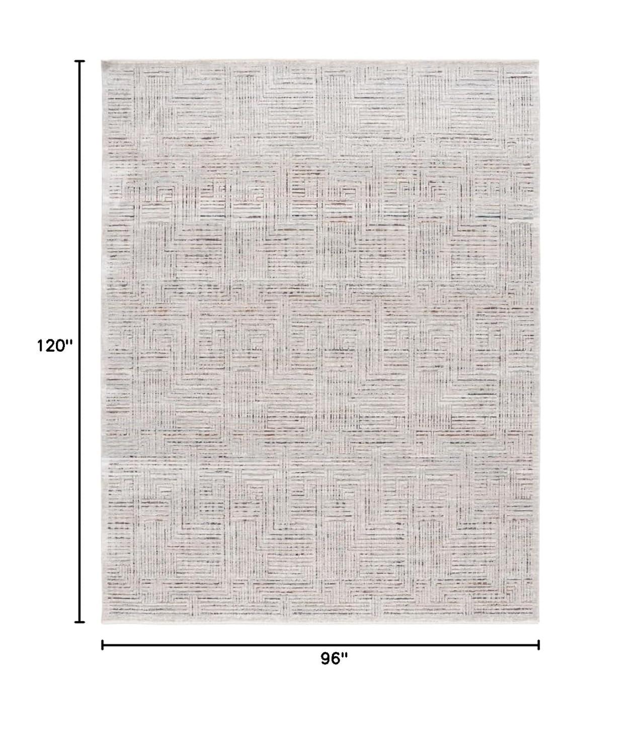 Harlow HAR105 Power Loomed Area Rug - Ivory Grey/Rust - 8'x10' - Safavieh.