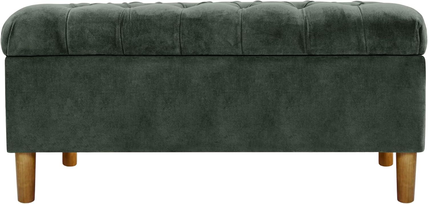 Velvet Upholstered Storage Bench