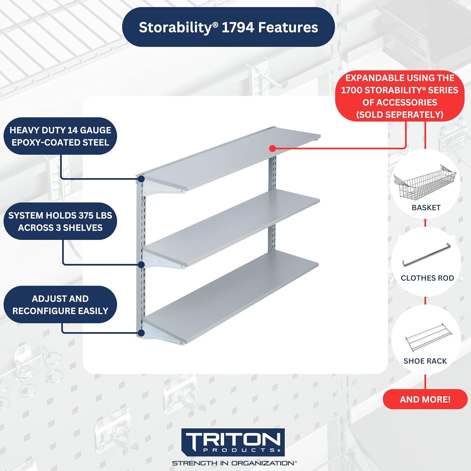33'' W Steel Height -Adjustable Storage Rack
