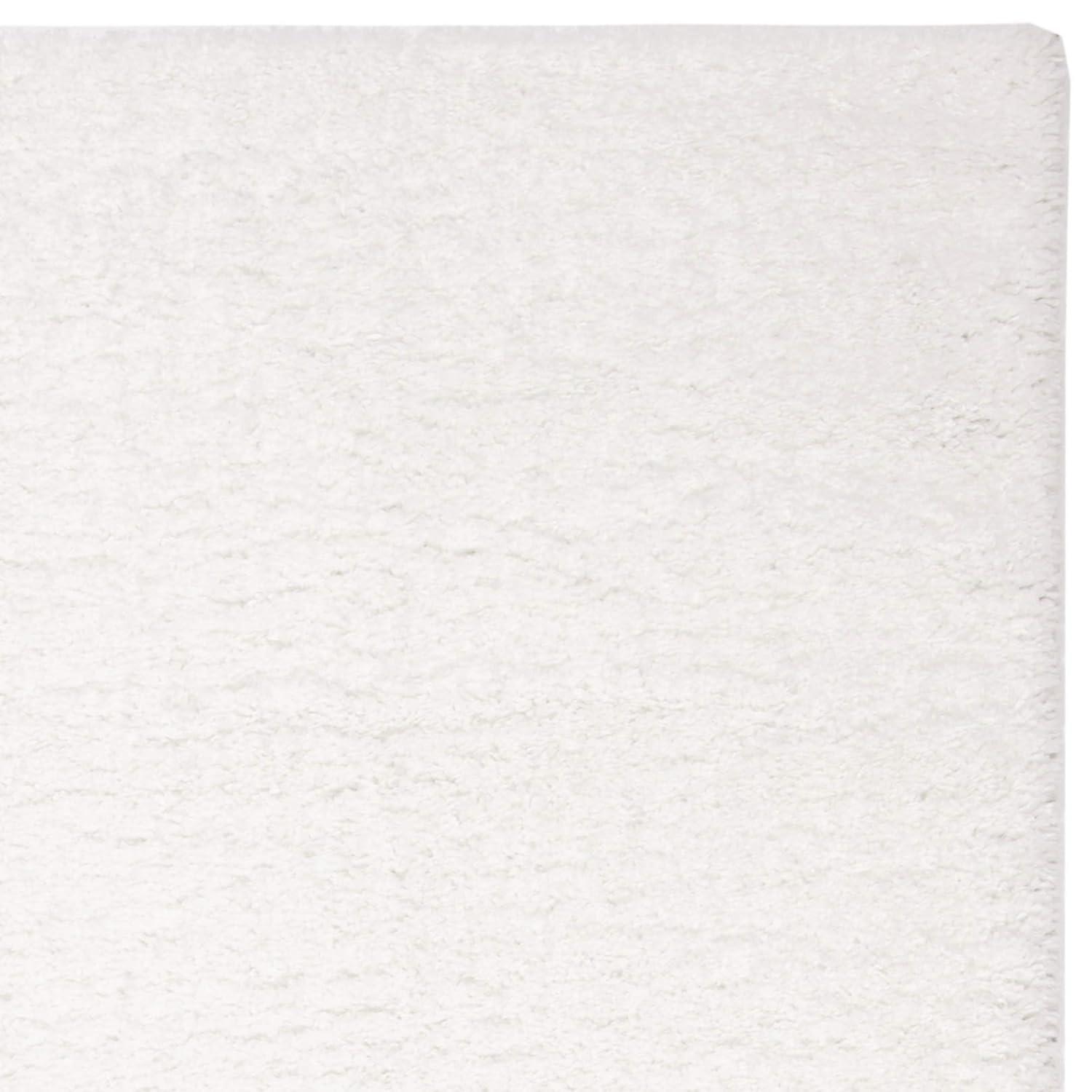 August Shag 900 AUG900 Power Loomed Indoor Area Rug - White - 5'3"x5'3" - Safavieh