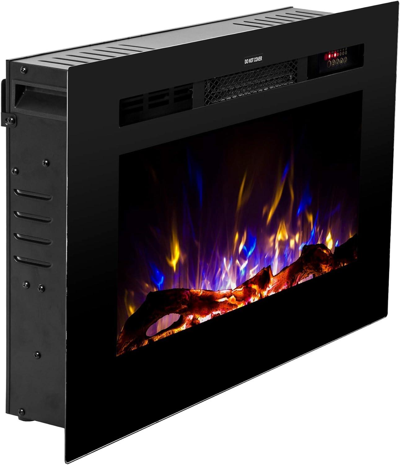Touchstone The Sideline Electric Fireplace for Recessed or Wall Mount Installation