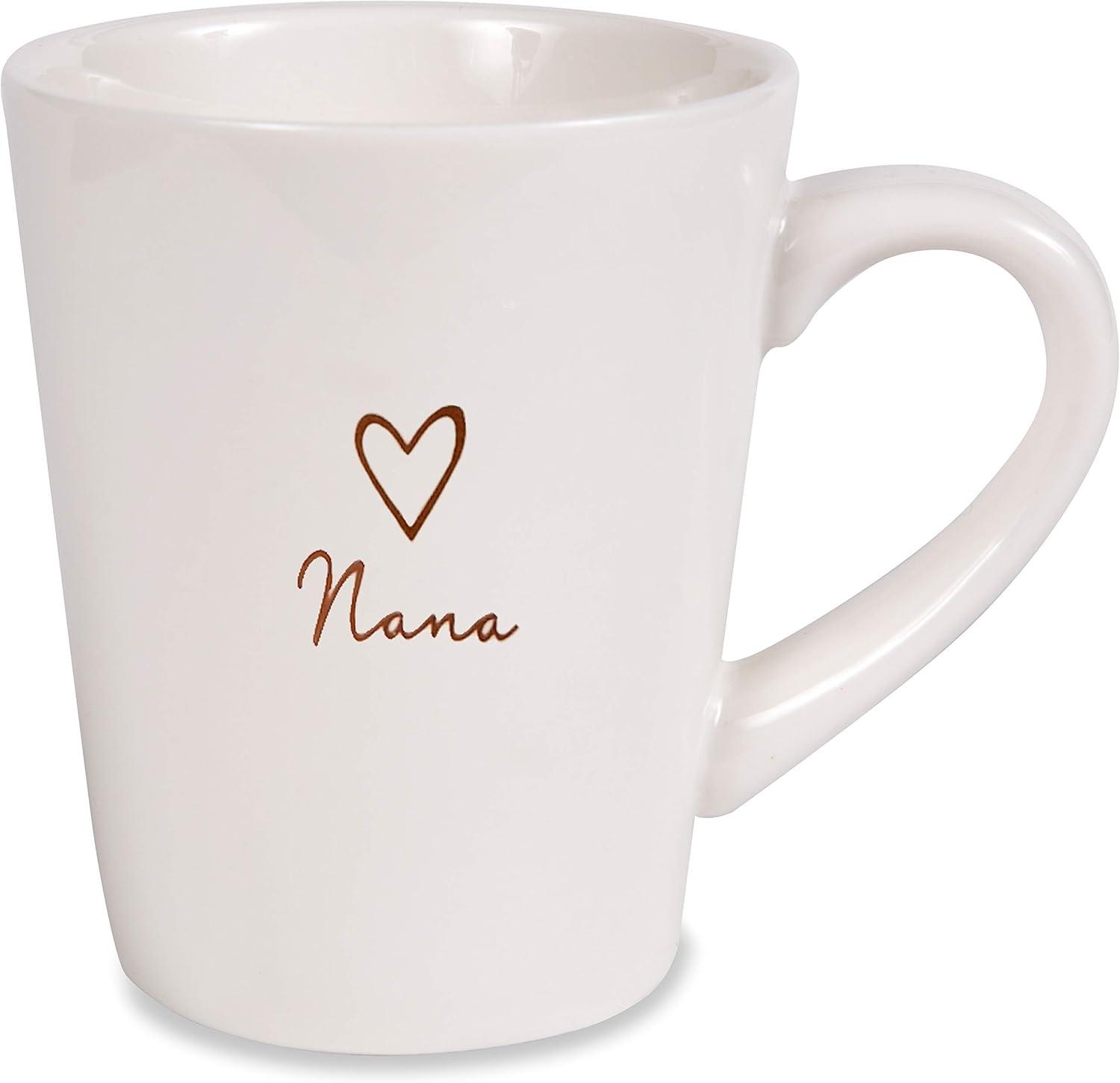 Cream Ceramic Nana Mug with Heart Design