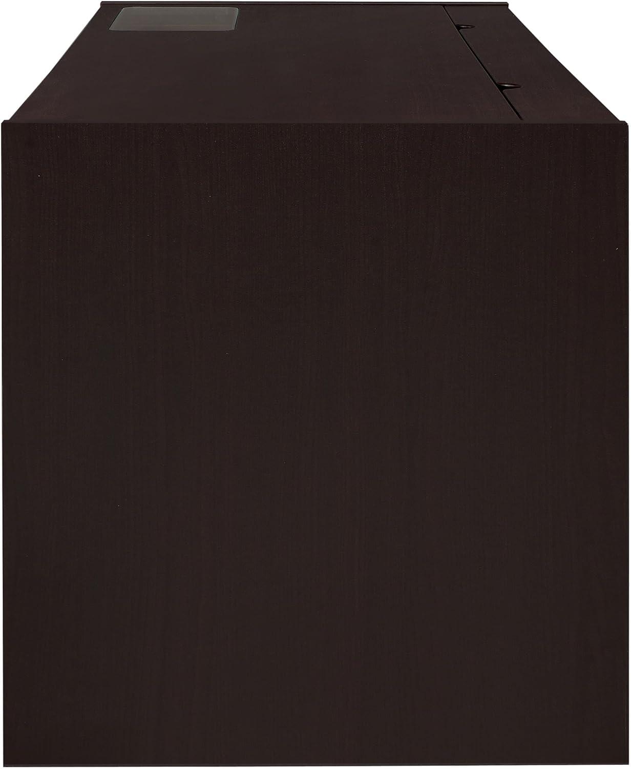 Halston 3 Drawer Office Desk Cappuccino - Coaster