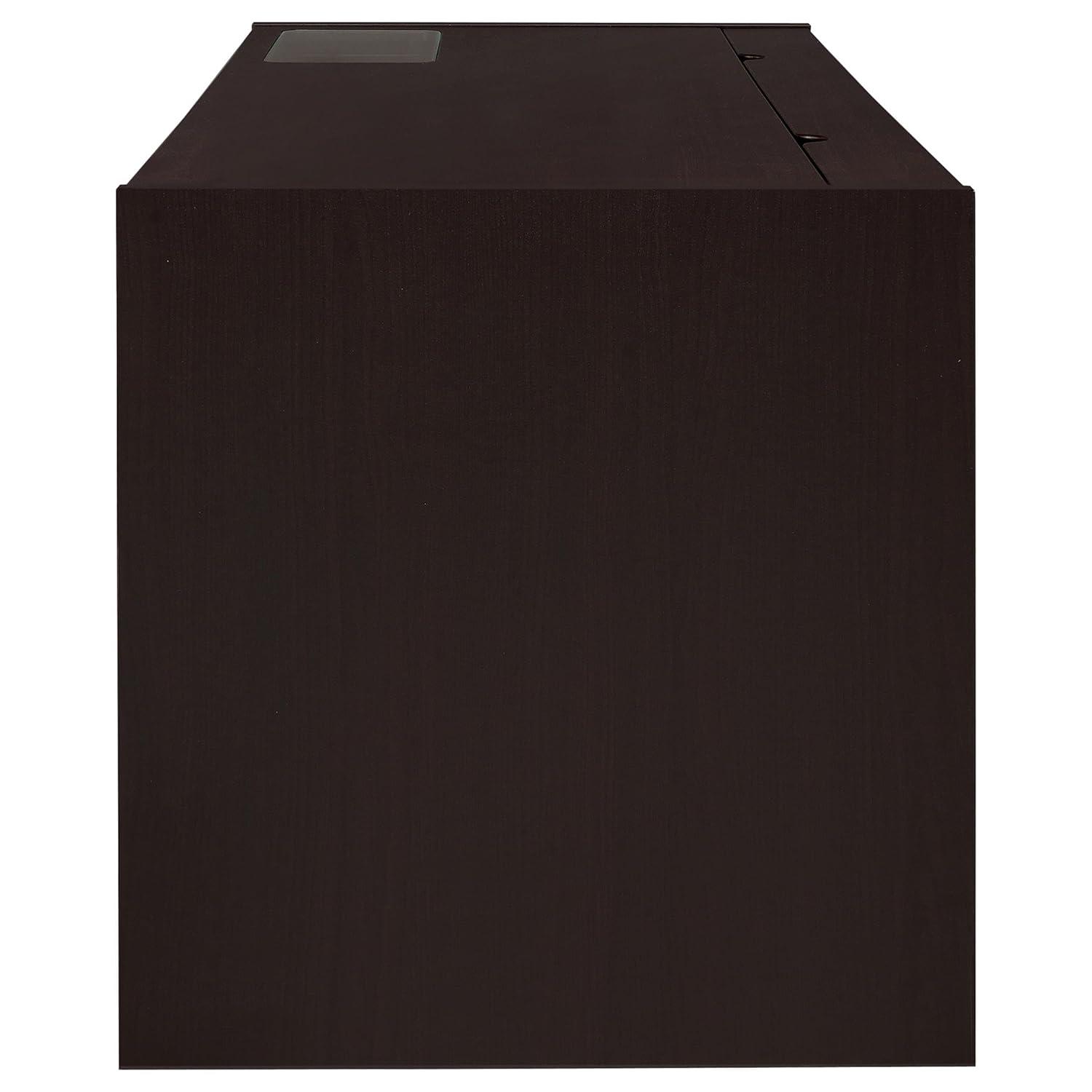 Halston 3 Drawer Office Desk Cappuccino - Coaster