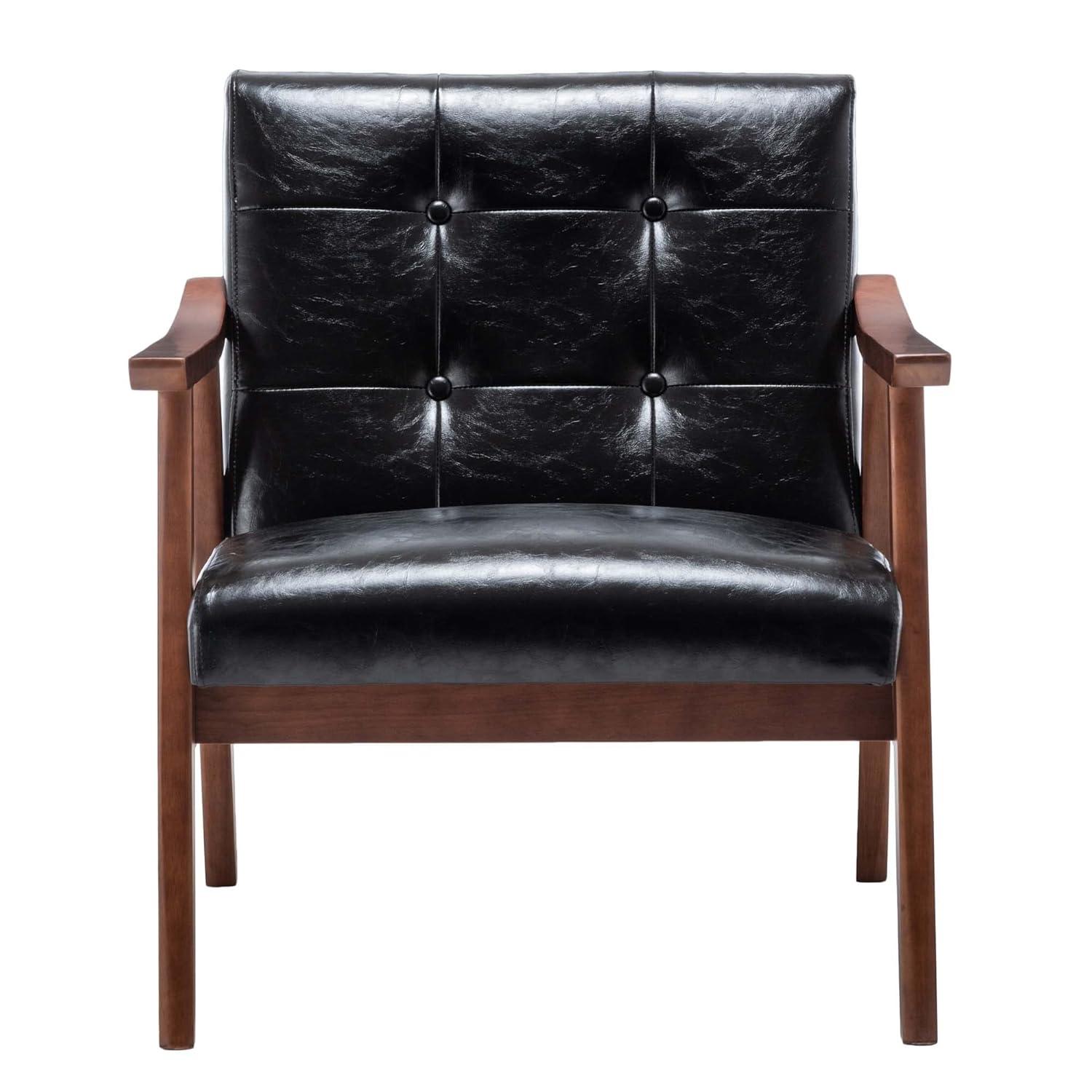 Convenience Concepts Take a Seat Natalie Accent Chair, Light Gray Fabric/Espresso