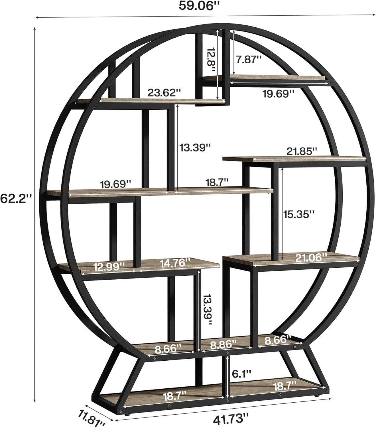 17 Stories Drino 63" H x 59" W Steel Geometric Bookcase