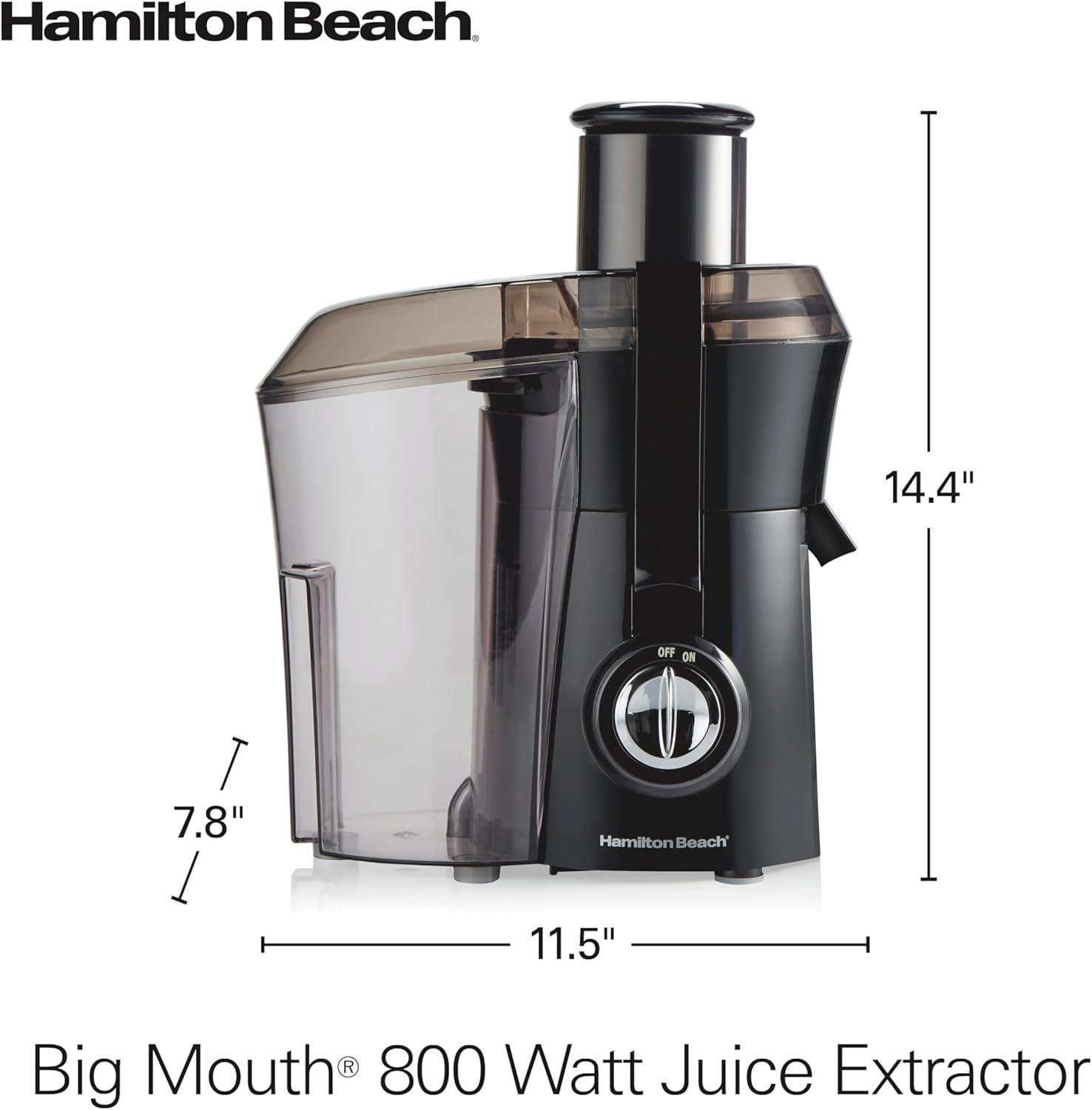 Juicer Machine, Big Mouth Large 3” Feed Chute for Whole Fruits and Vegetables, Easy to Clean, Centrifugal Extractor, BPA Free, 800W Motor, Black