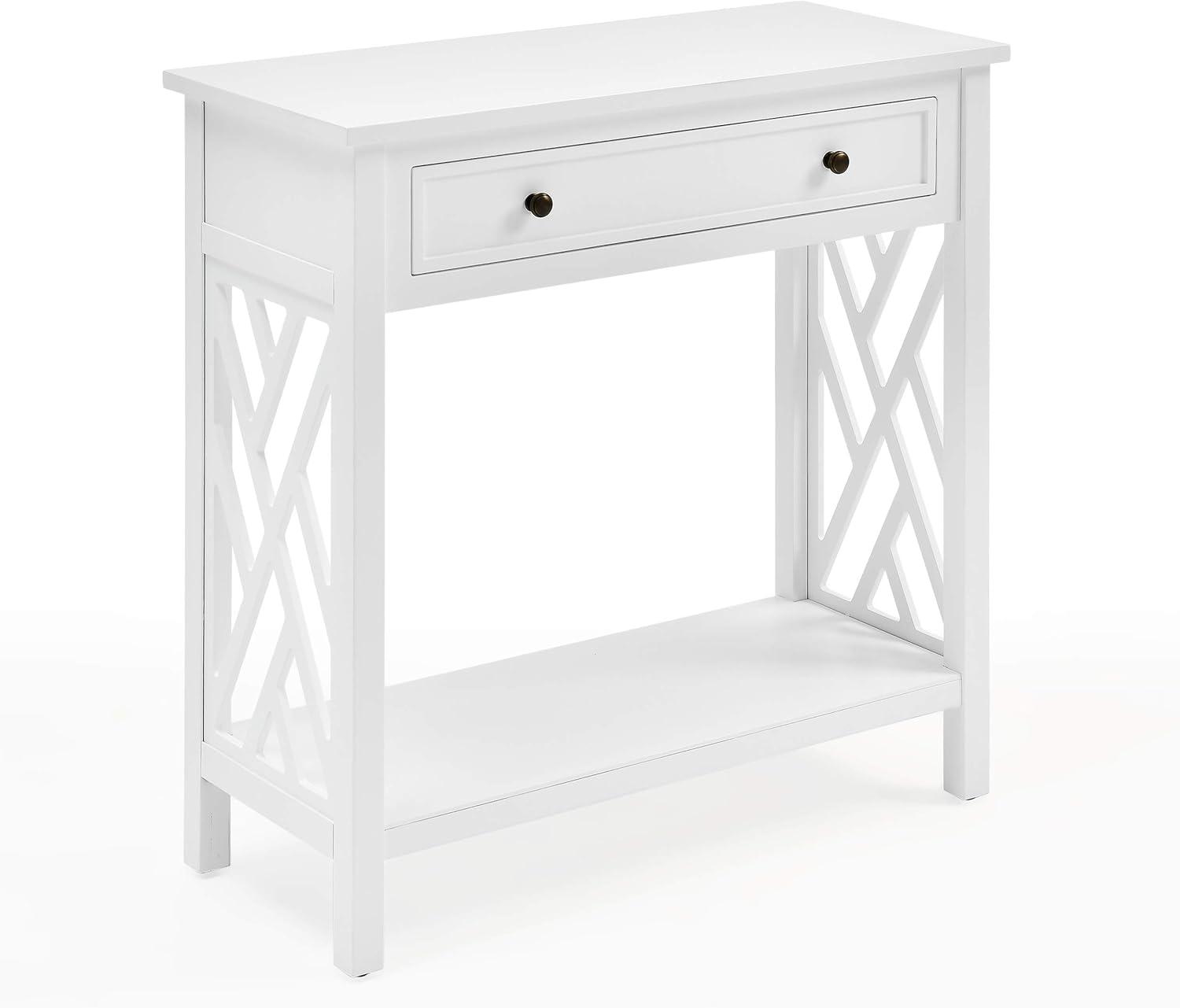 36" Middlebury Coffee Table, End Table and Console Table White - Alaterre Furniture: 3-Piece Wooden Furniture Set with Drawers