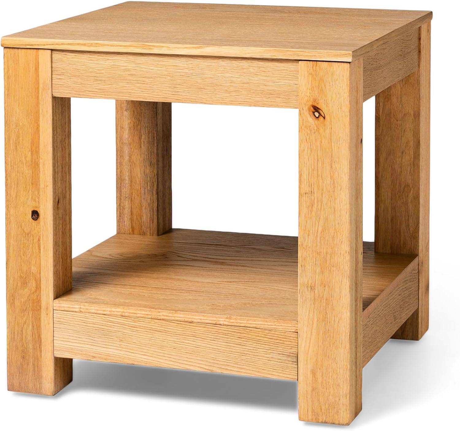 Paulo 22" Weathered Natural Wood Side Table