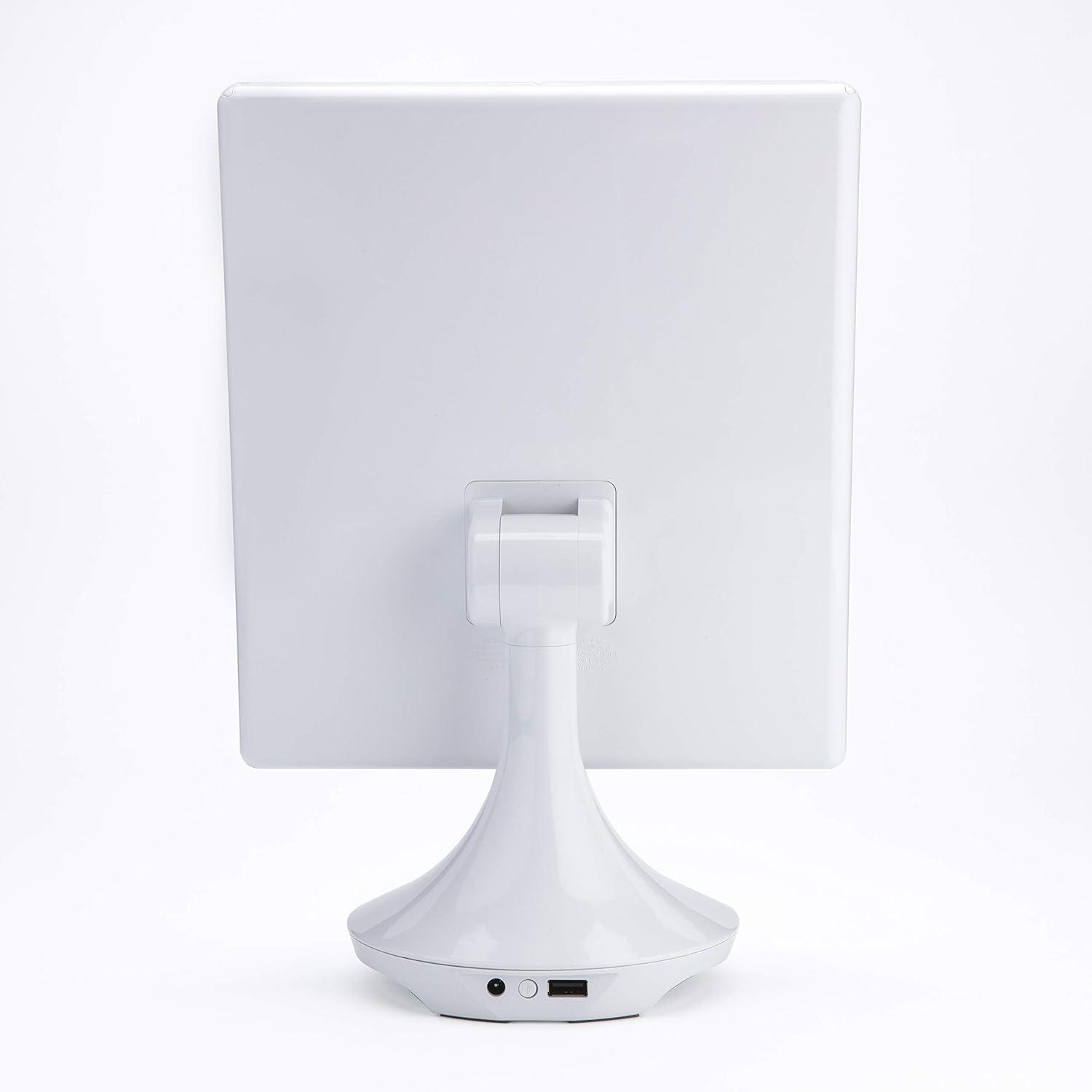 iHome Beauty REFLECT TRIFOLD Vanity Speaker with Bluetooth Audio, Hands-Free Speakerphone, LED Lighting, Siri and Google Support, and USB Charging