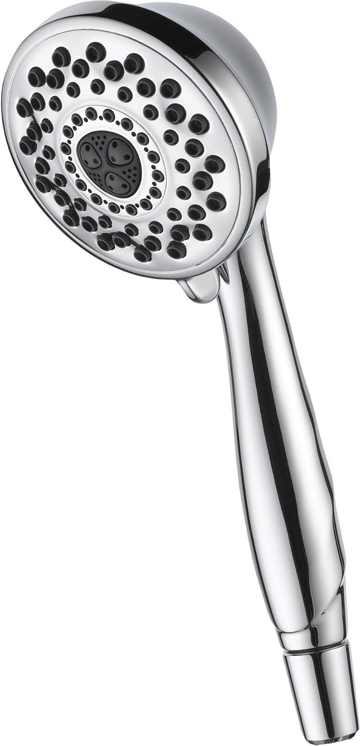 Chrome Adjustable Multi-Head Handheld Shower with Pulse