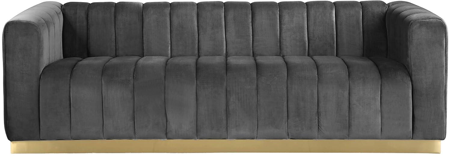 Meridian Furniture Marlon Gray Velvet Sofa