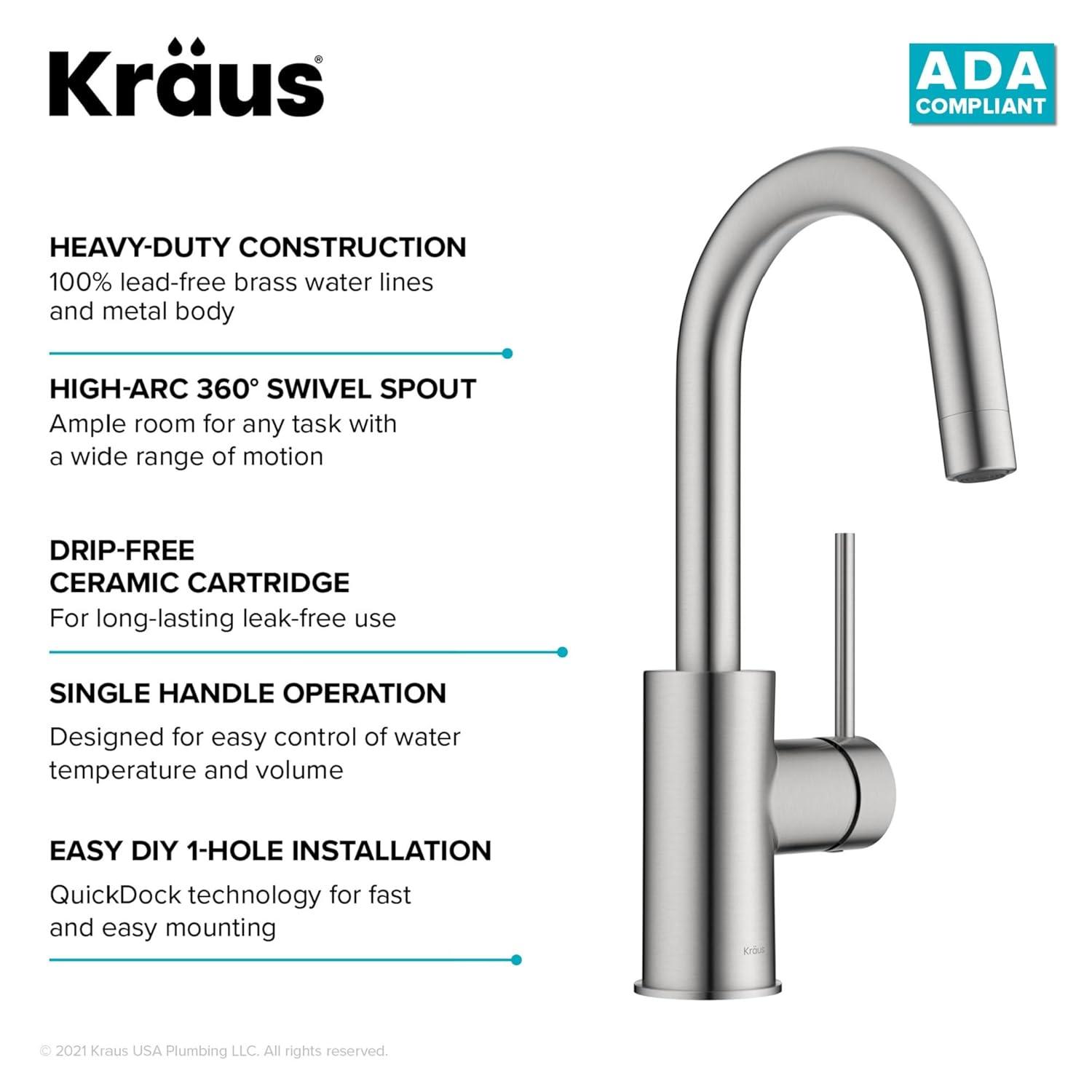 Oletto™ Single Handle Kitchen Bar Faucet