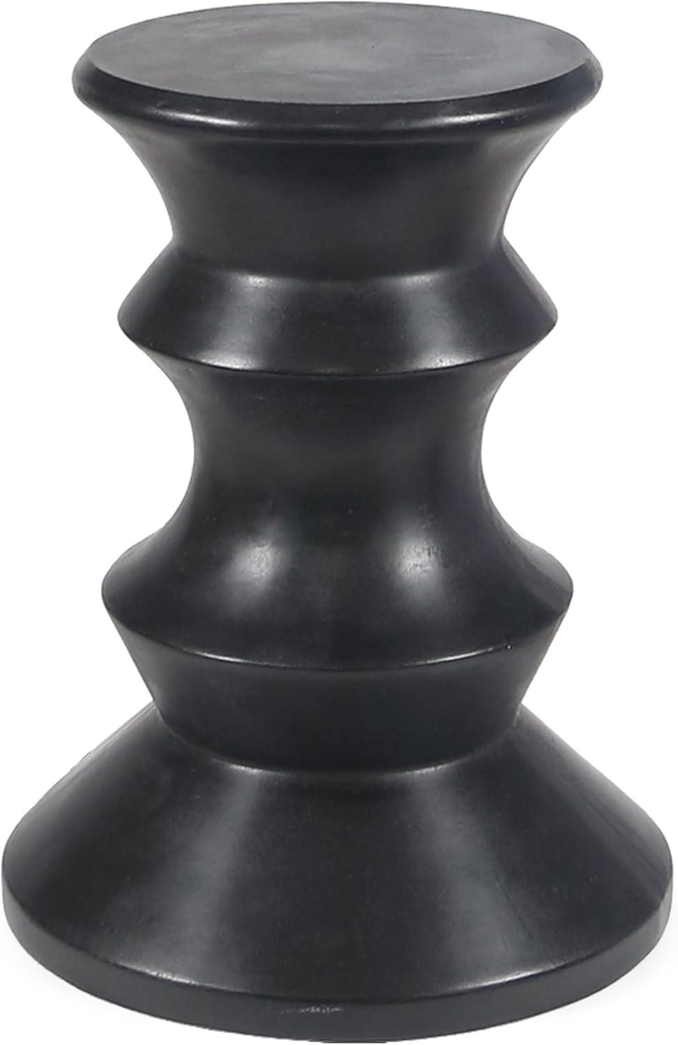 Christopher Knight Home Alfreda Indoor 22" Light-Weight Concrete Side Table, Black
