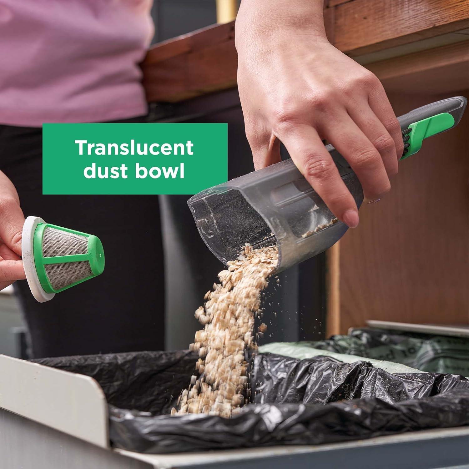 BLACK+DECKER Reviva 8V MAX* Cordless Hand Vacuum with Charger, Filter and Brush Crevice Tool, (REVHV8J40)