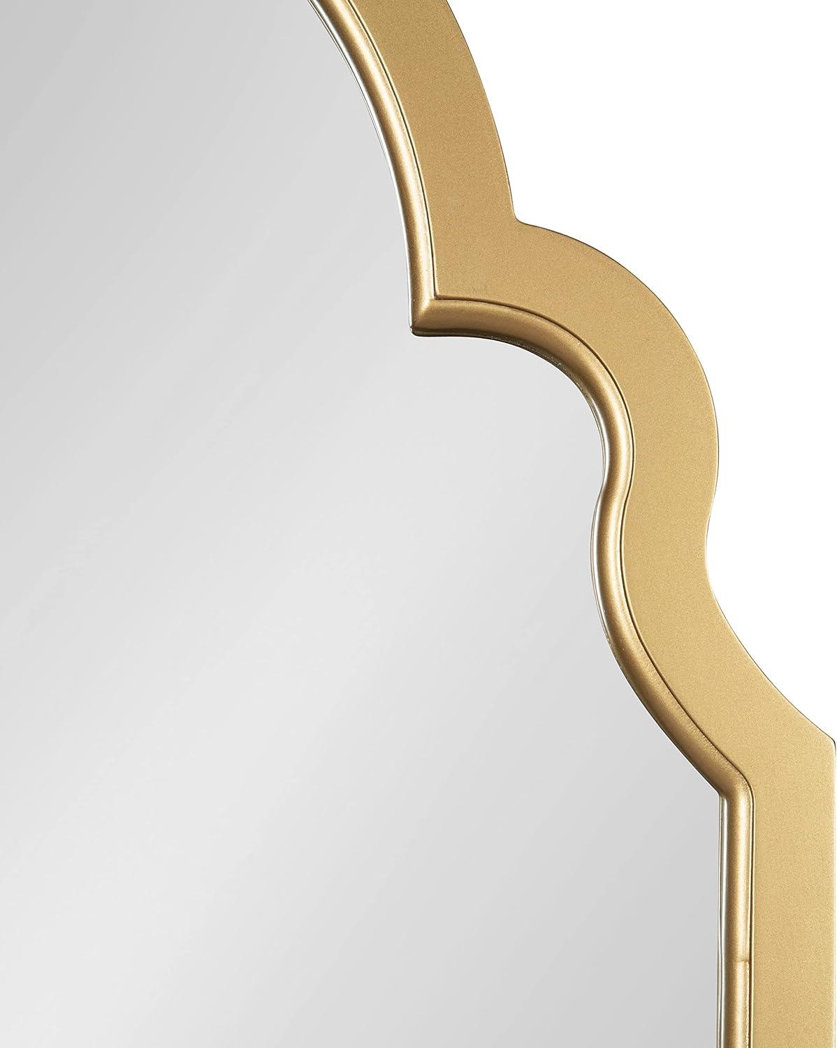 Kate and Laurel Hogan Arch MDF Full Length Mirror, 24x48, Gold