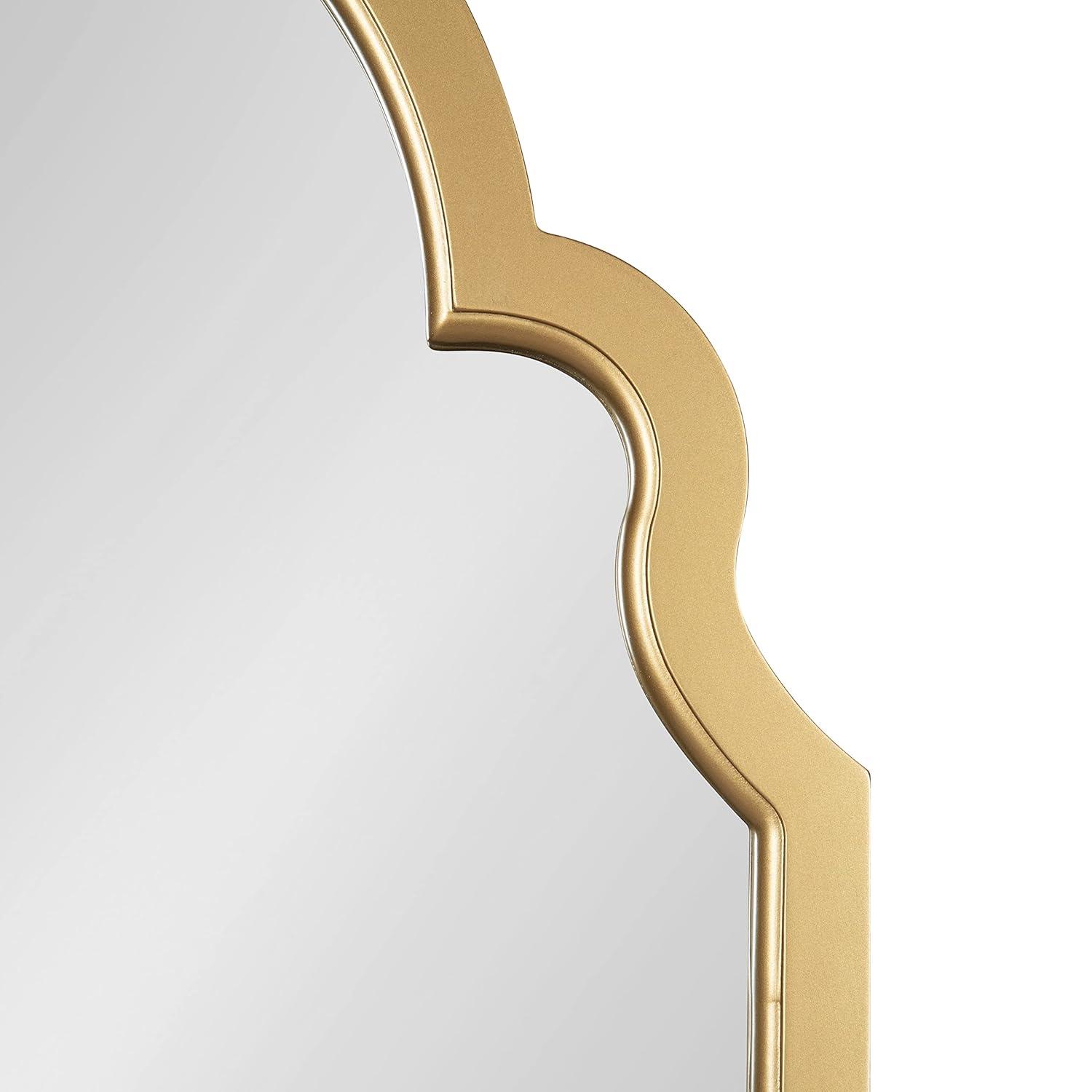 Kate and Laurel Hogan Arch MDF Full Length Mirror, 24x48, Gold