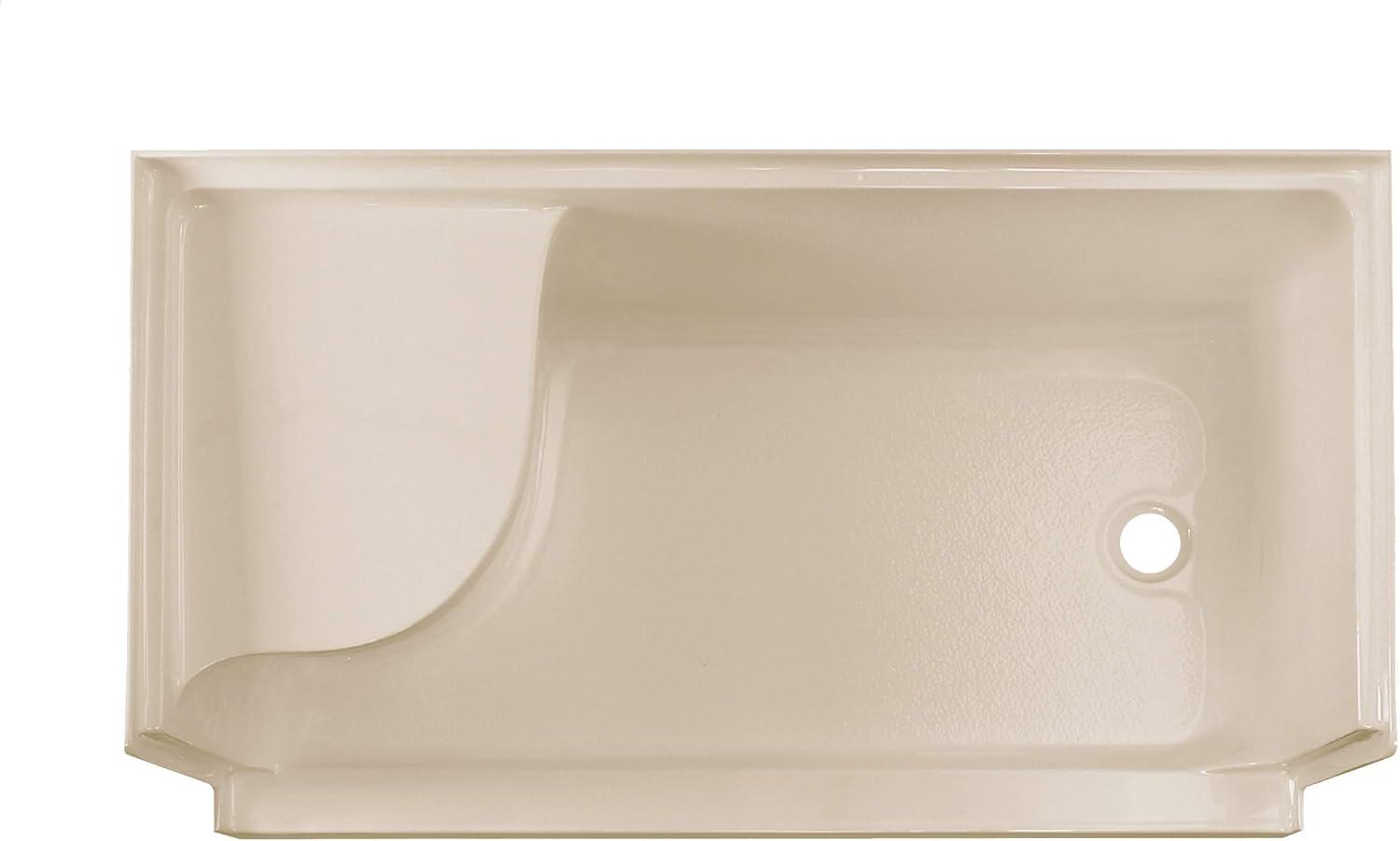 Swiss Madison Aquatique 60" x 32" Single Threshold Shower Base With Right Hand Drain and Integral Left Hand Seat  SM-SB538BV