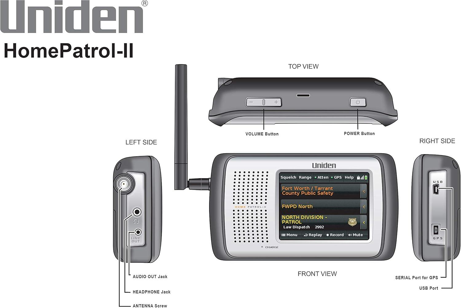 Uniden® HomePatrol® 2 Handheld Scanner in Black