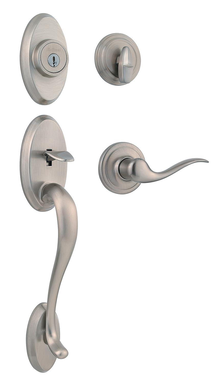 Handleset with Deadbolt and Door and Rosette