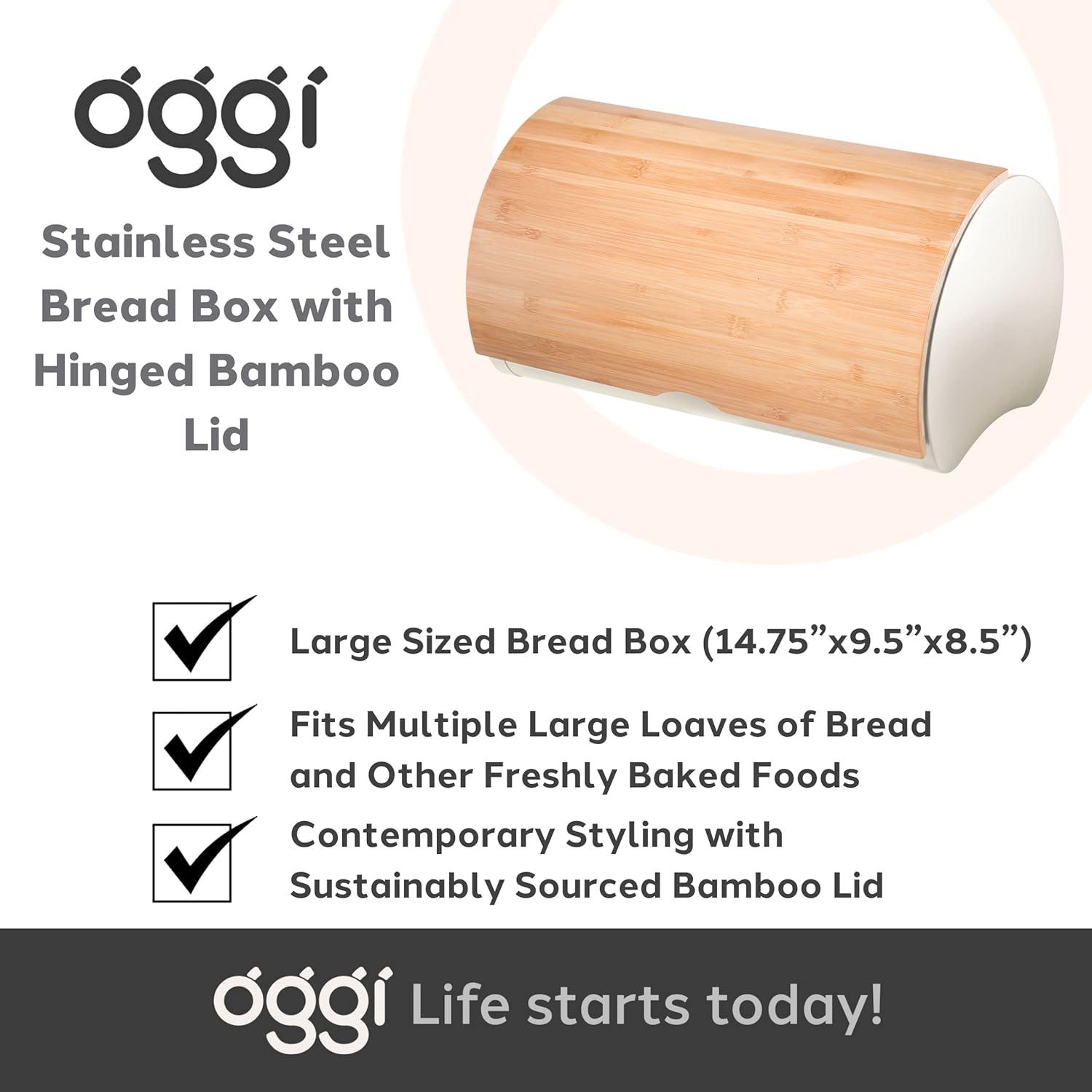 OGGI OGGI Neat Bread Box with Frosted Lid