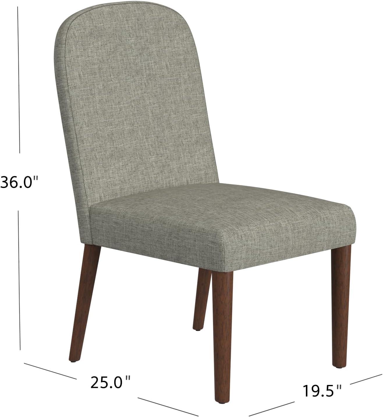 Rounded Back Upholstered Dining Chair - HomePop