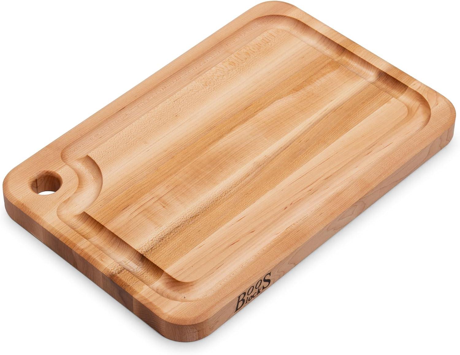 Maple Wood Reversible Cutting Board with Juice Groove