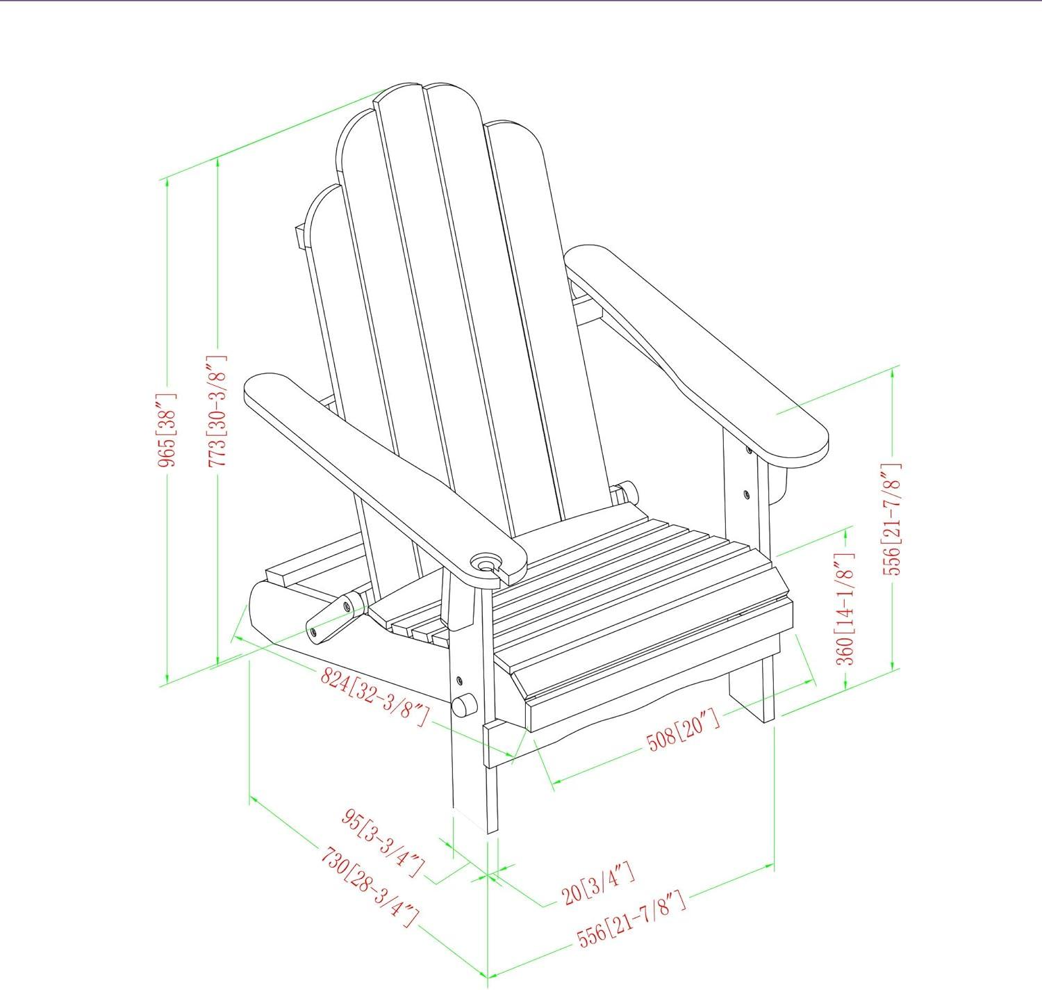 Navy Blue Solid Acacia Wood Outdoor Adirondack Chair