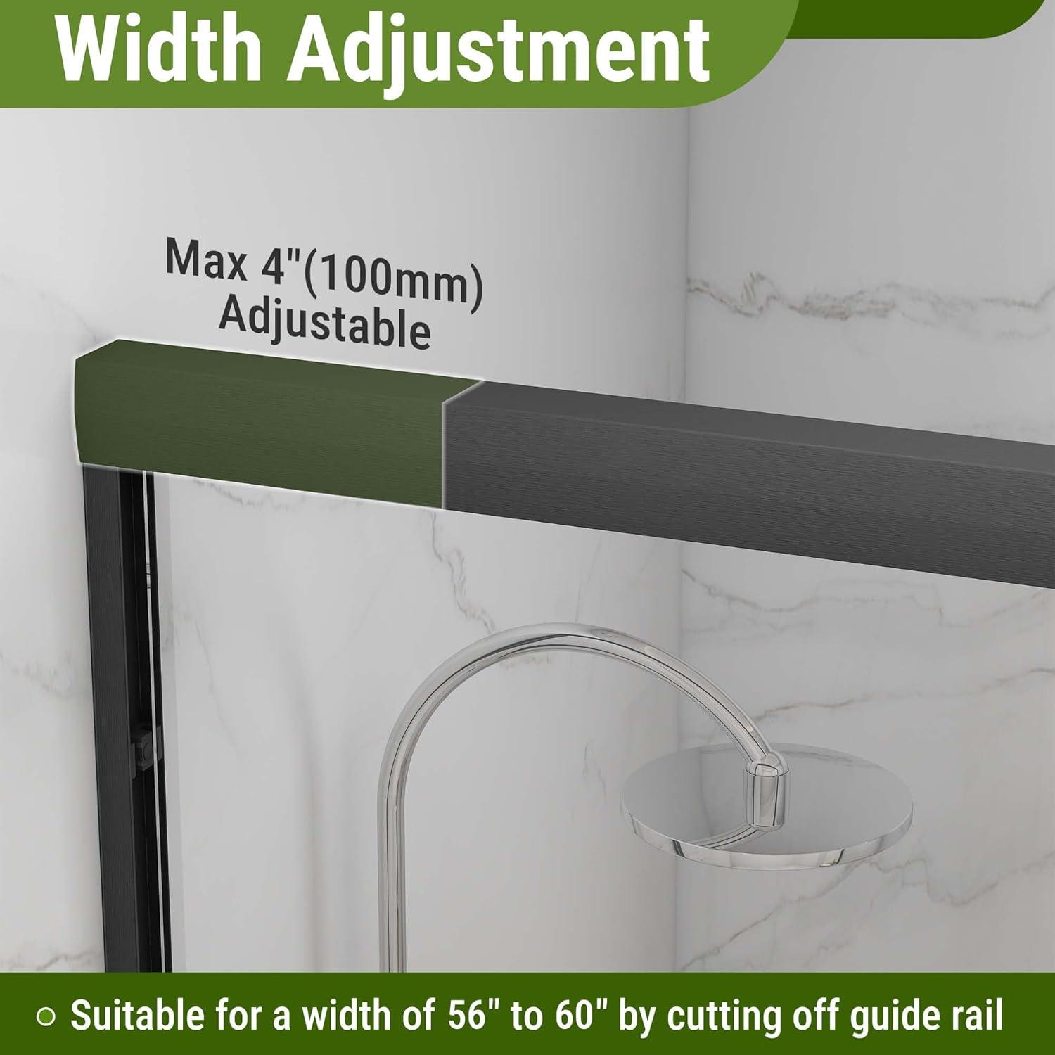 EASTANA Semi-frameless bypass bathroom sliding door AADSH6269LL