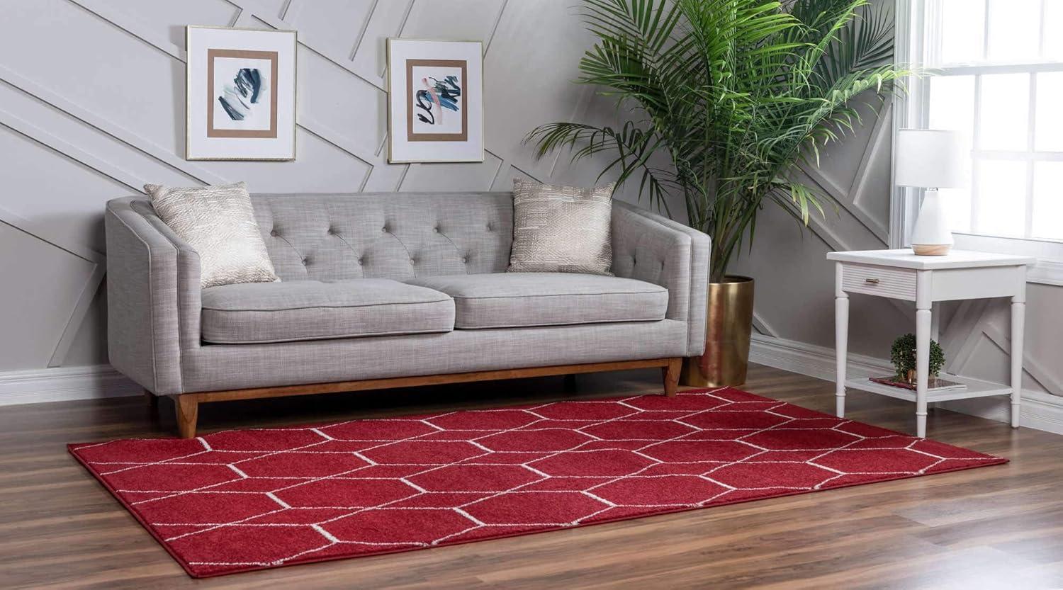 Unique Loom Trellis Frieze Geometric Trellis Indoor Woven Area Rug