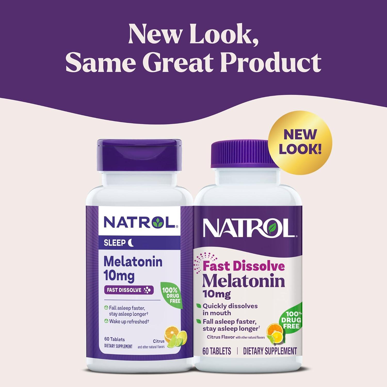 Natrol Melatonin, Citrus, 10 mg, 60 Tablets