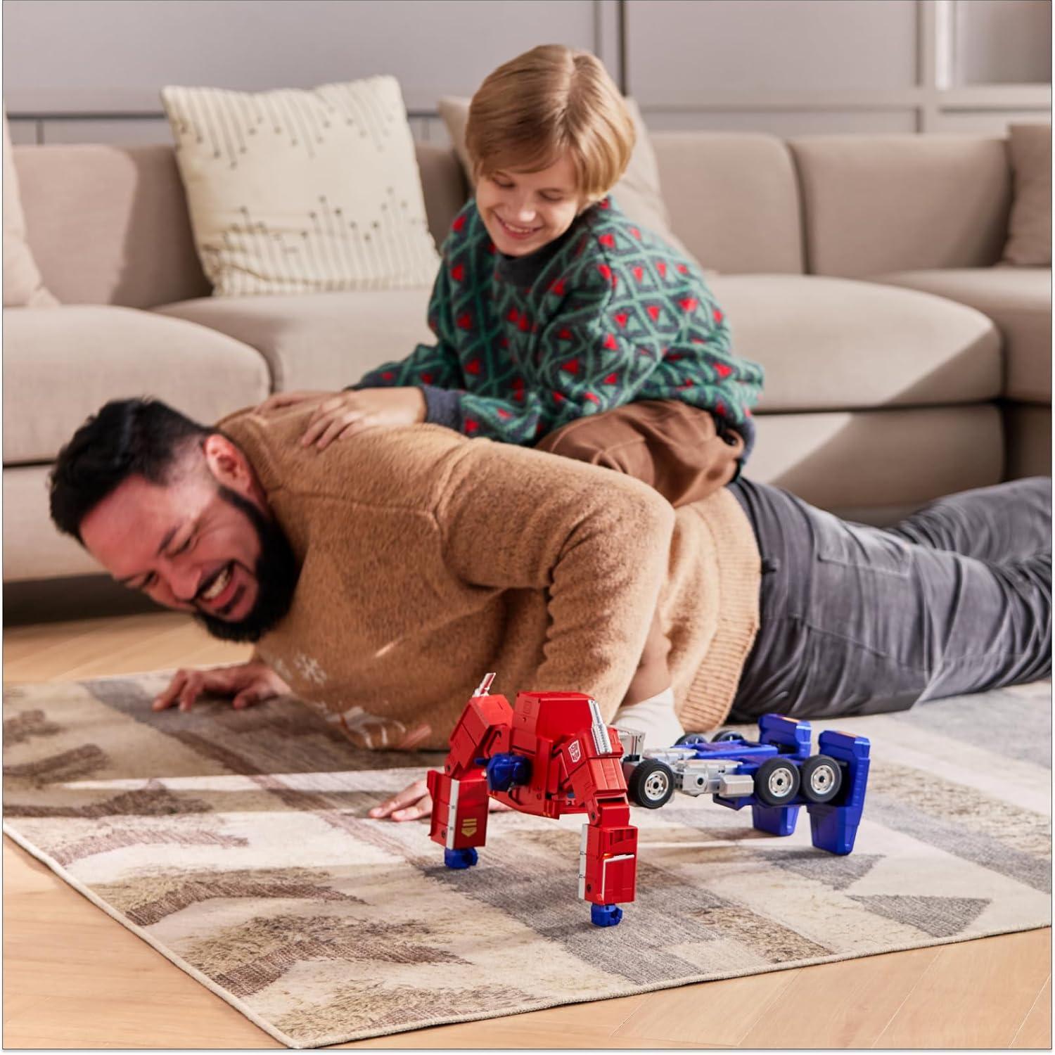 Robosen Elite Programmable Red and Blue Transformer Robot Toy