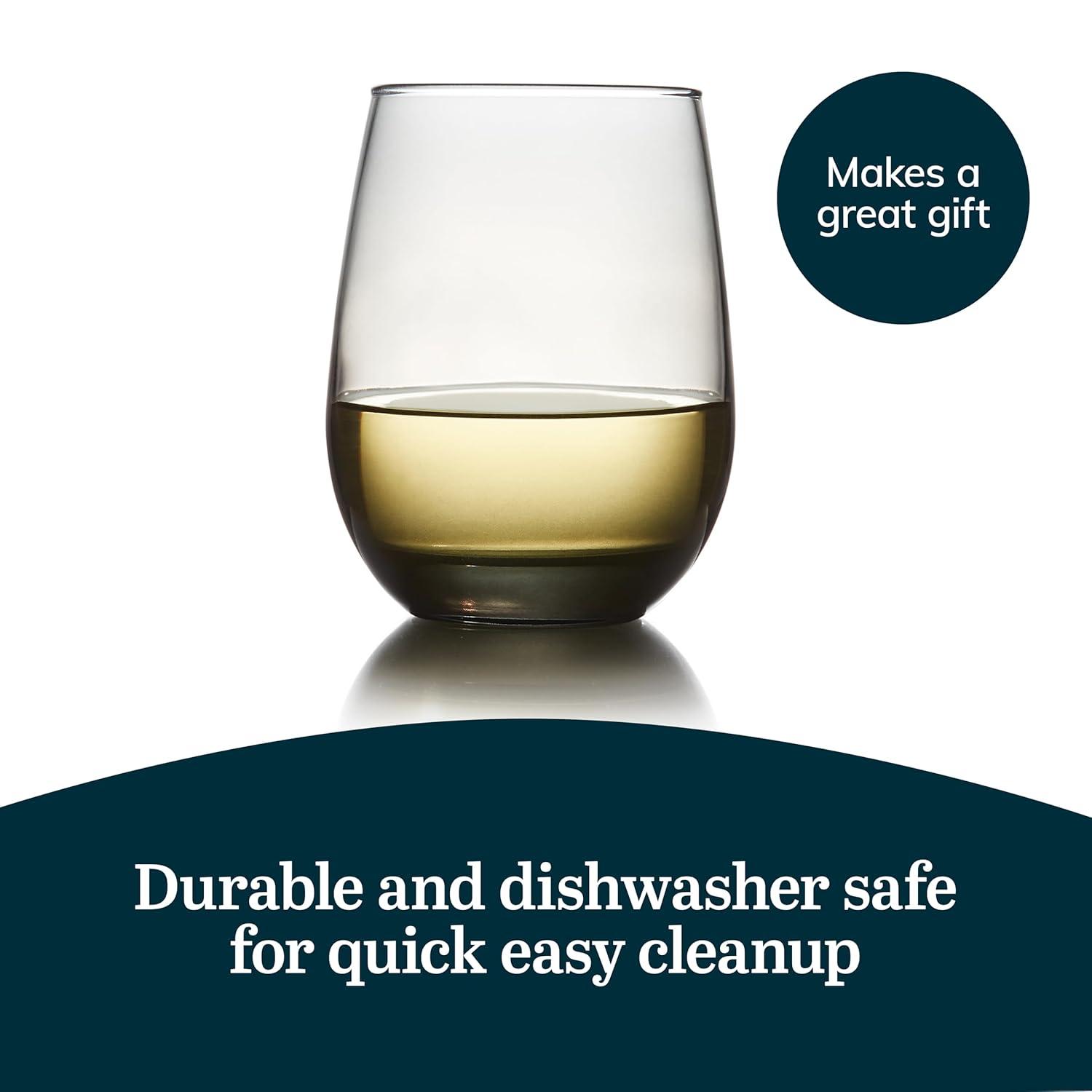 Classic Libbey All-Purpose Stemless Wine Glasses (Set of 6)
