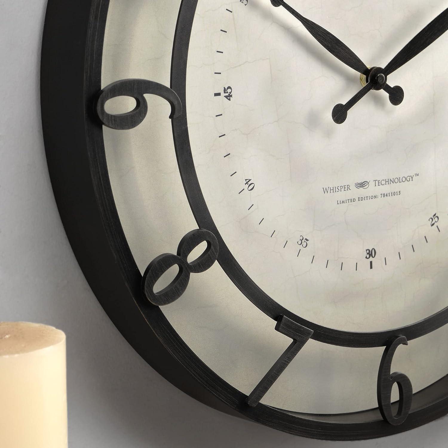 FirsTime & Co. Bronze Kensington Whisper Wall Clock, Traditional, Analog, 18 x 2 x 18 in