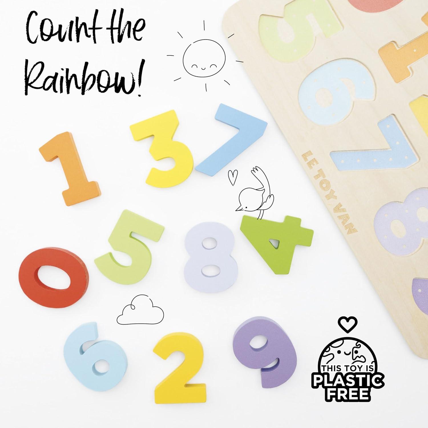 Le Toy Van - Wooden Figures Counting Puzzle Toy | Suitable for Age 18+ Months