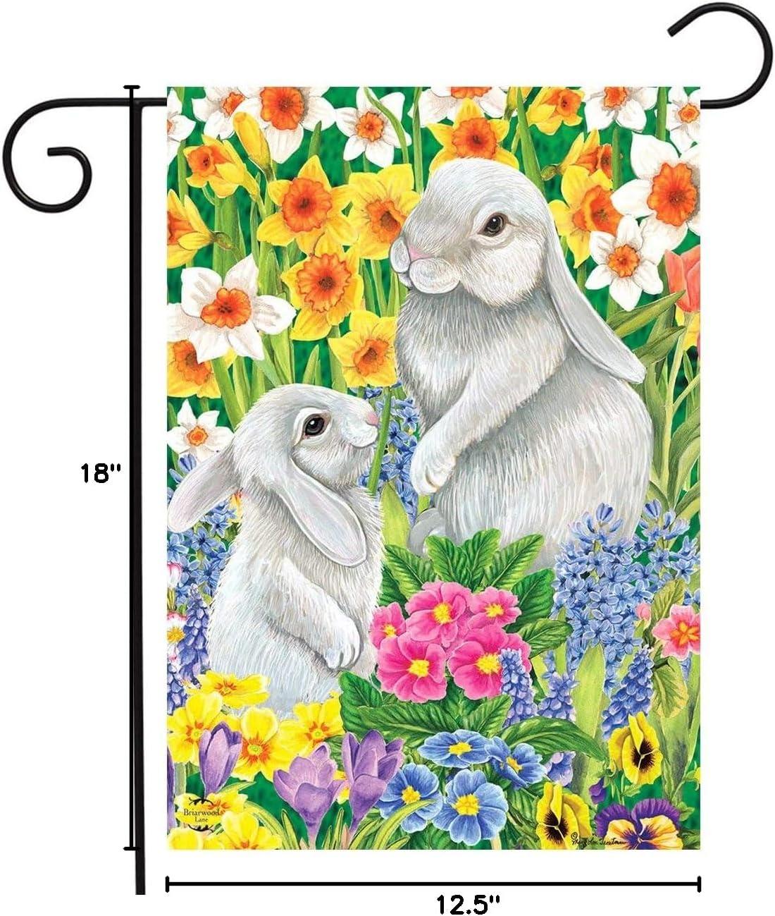 Briarwood Lane Spring Friends Bunnies Garden Flag Easter Floral R