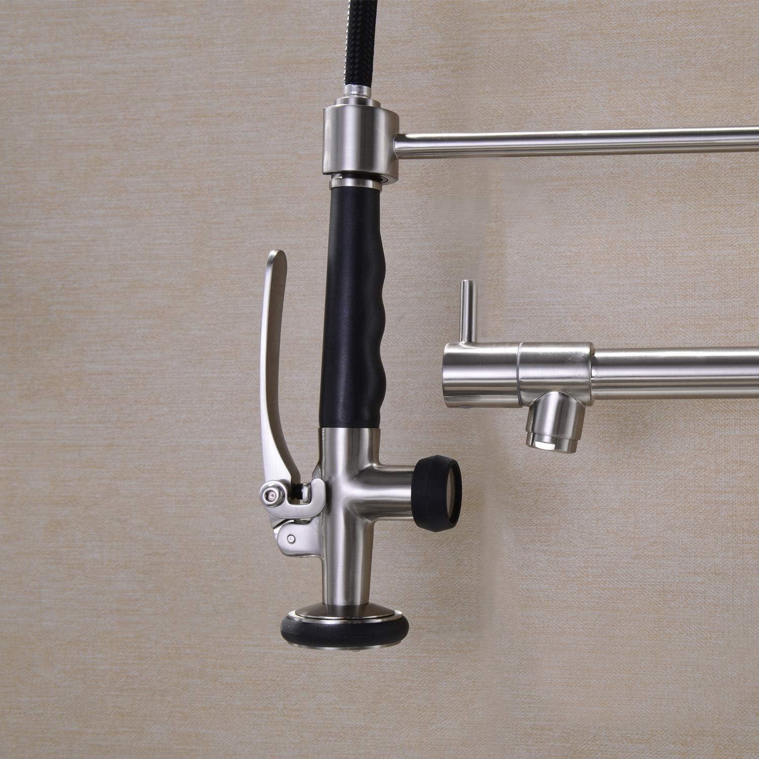 Kitchen Faucet Pull Down Sprayer Brushed Nickel,Single Handle Kitchen Sink Faucet