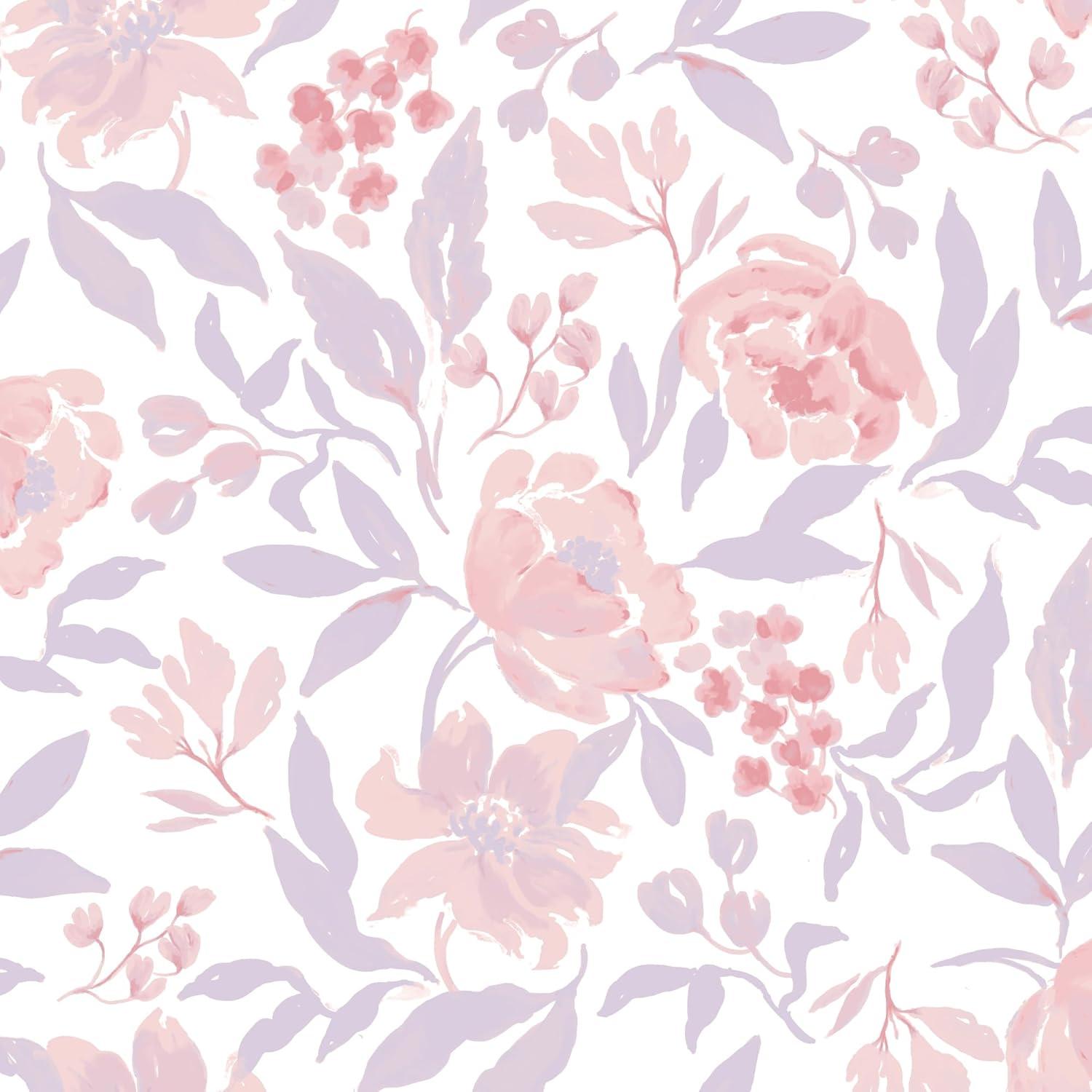 Bedtime Originals Lavender Floral Baby Fitted Crib Sheet - Pink/Purple