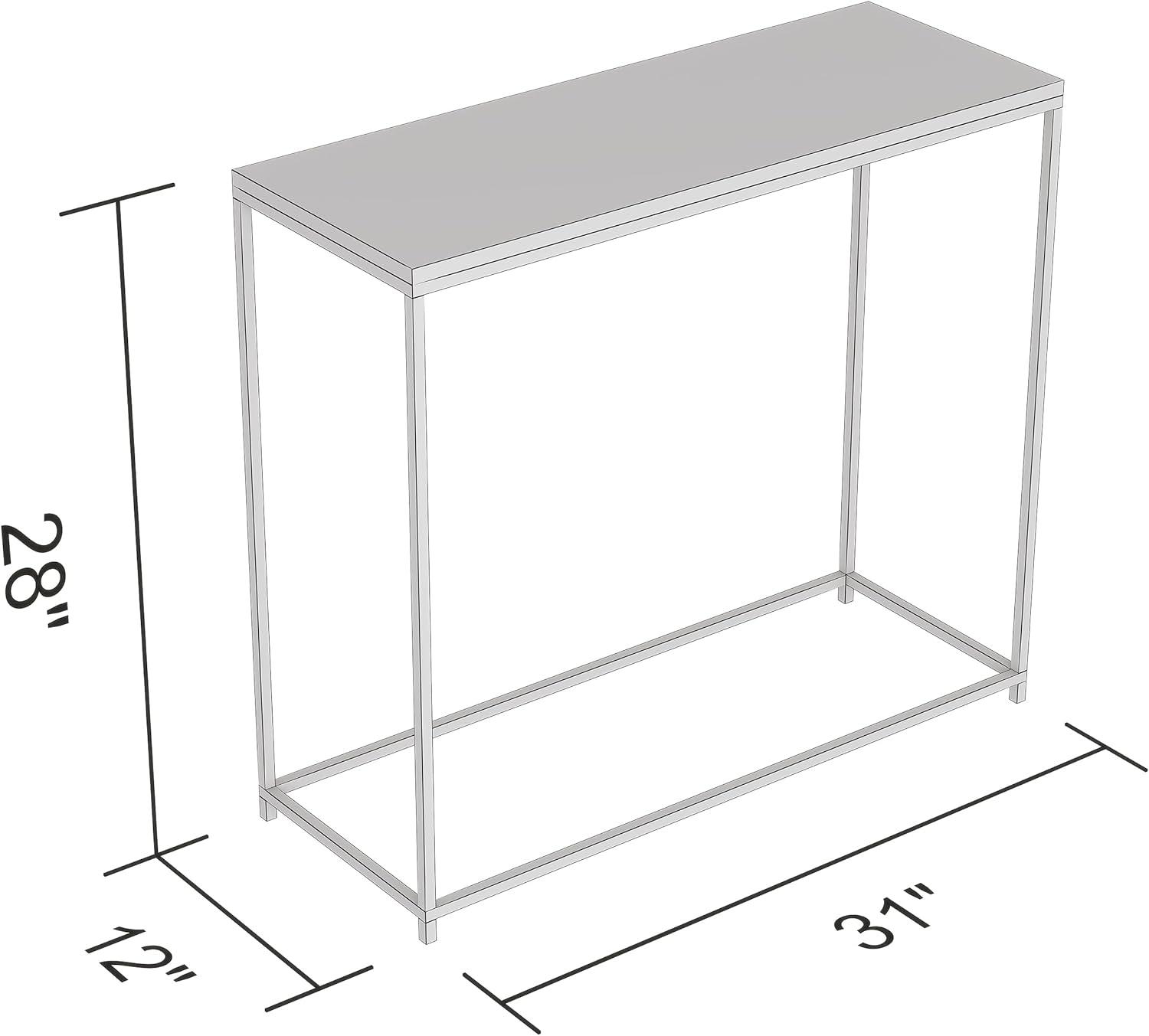 Safdie & Co. Entryway Table/Console Table/Sofa Couch Table/Accent Table-31"Long/Marble with Gold Metal for Living Room - 31" x 12" x 28"