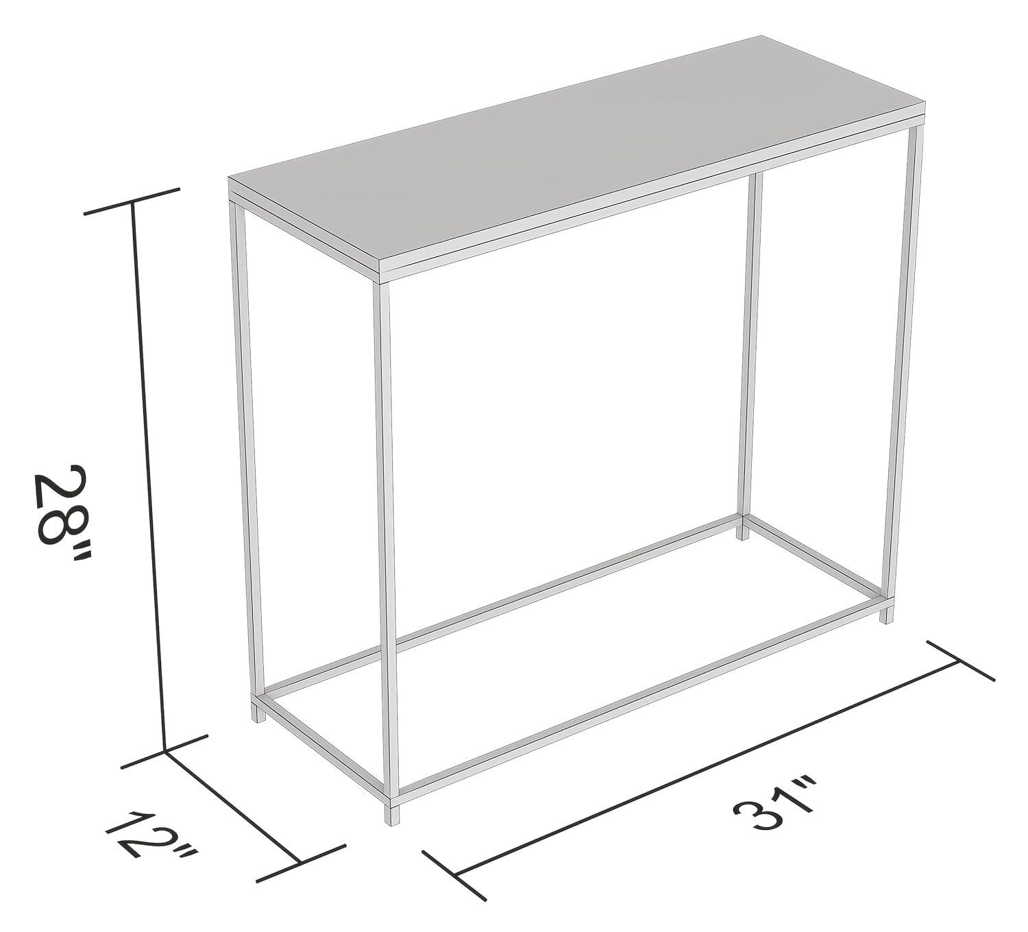 Safdie & Co. Entryway Table/Console Table/Sofa Couch Table/Accent Table-31"Long/Marble with Gold Metal for Living Room - 31" x 12" x 28"