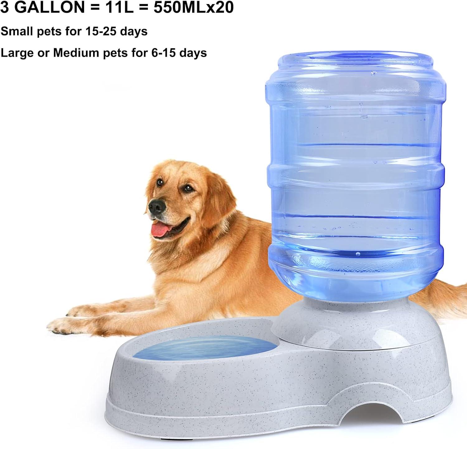 Gray 3-Gallon Automatic Pet Water Dispenser