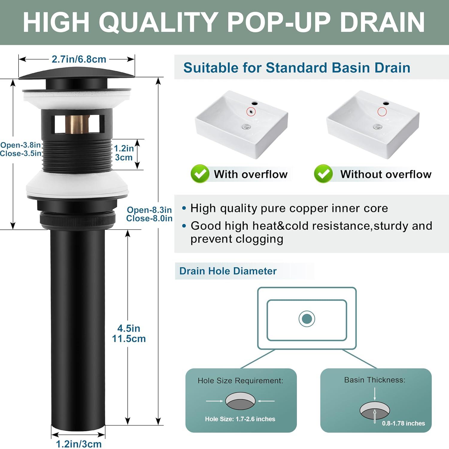 Single-Hole Single-handle Bathroom Faucet
