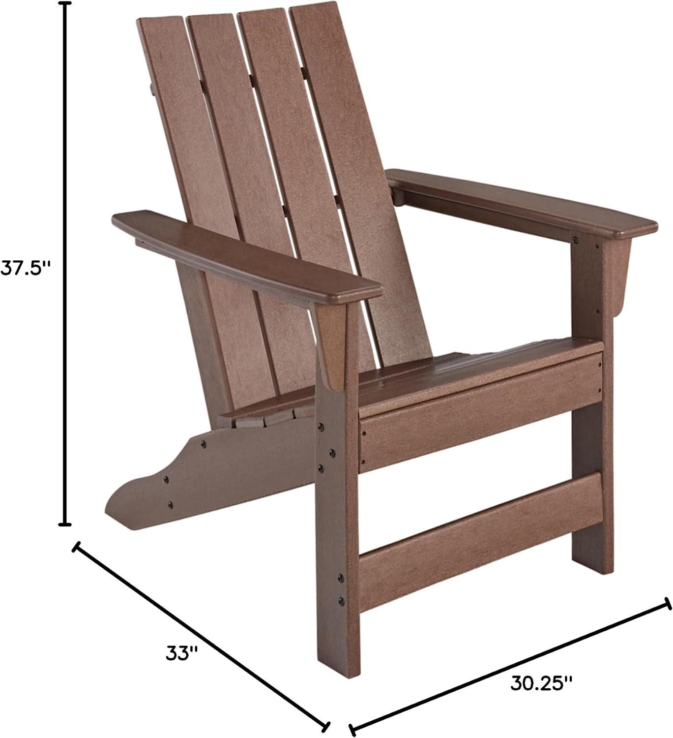 Brown MEGA TUFF HDPE Adirondack Outdoor Chair