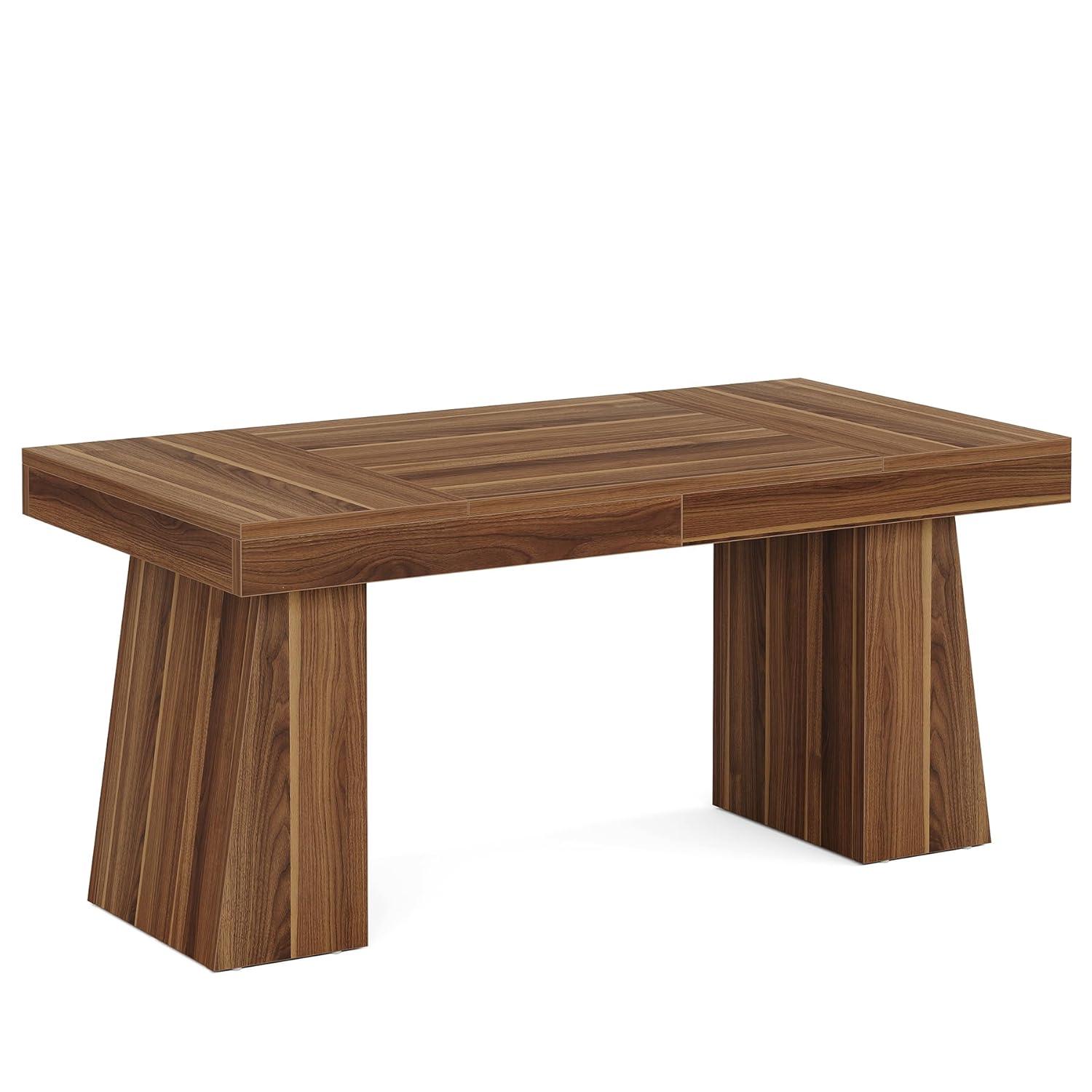 MAYEERTY 55" Executive Desk, Modern Wood Computer Desk Workstation Desk