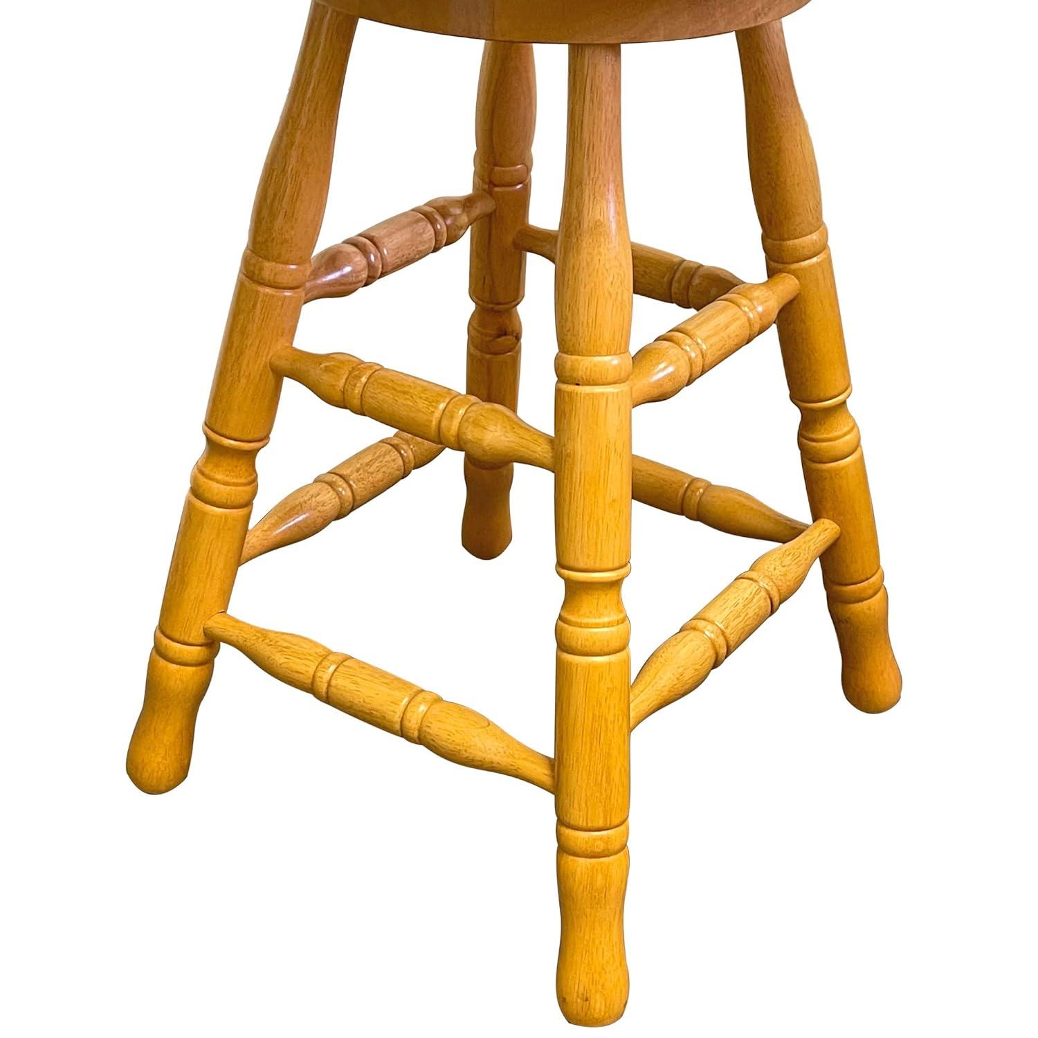 Sunset Trading Oak Selections Keyhole 24" Wood Barstool/Counter Stool in Oak