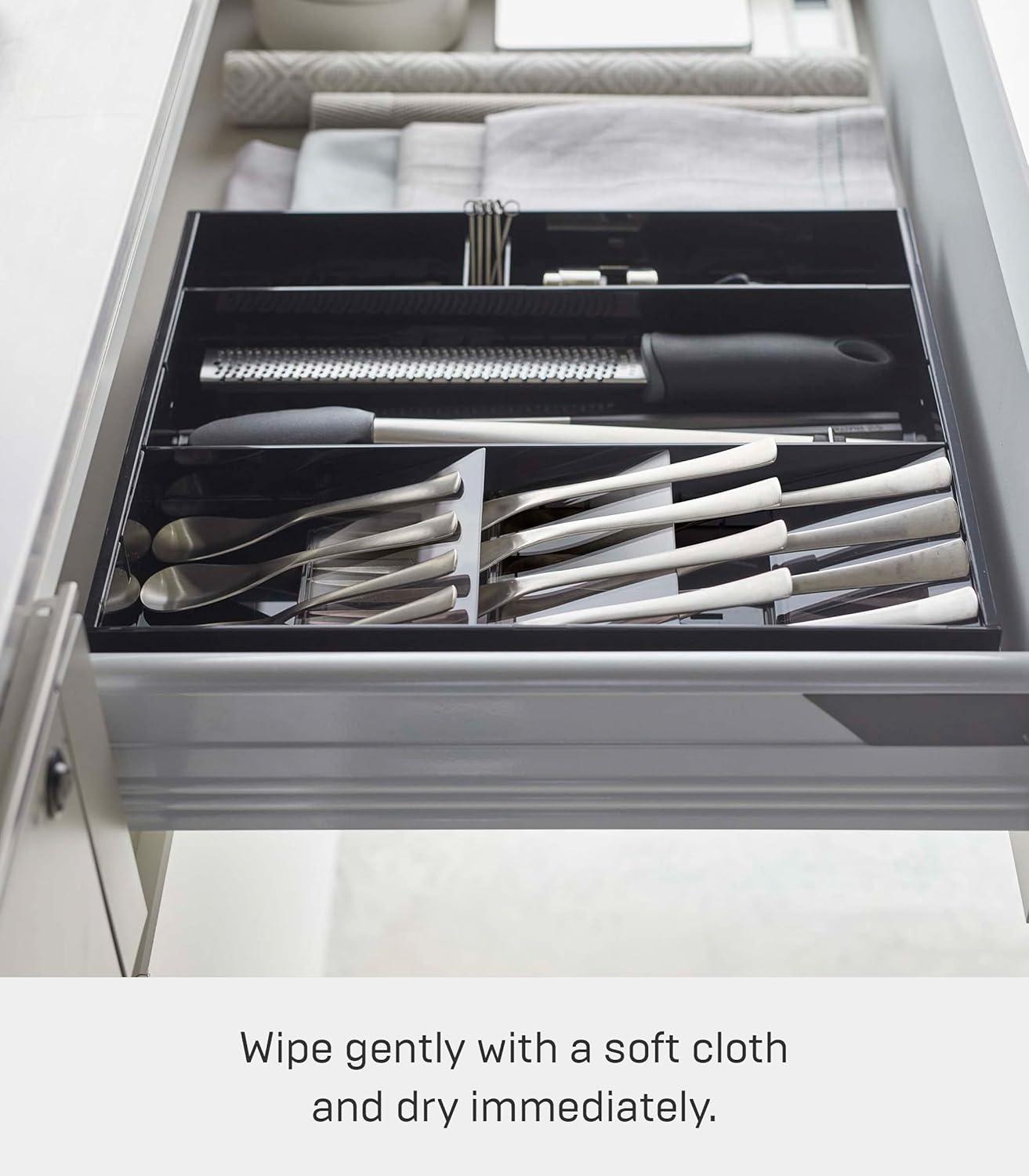 Yamazaki Home Yamazaki Home Expandable Cutlery Kitchen Utensils Storage Multi-Compartment Silverware Organizer